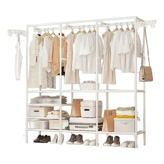 Organizador Roupa Aberto Closet 3 Colunas Desmontável Arara