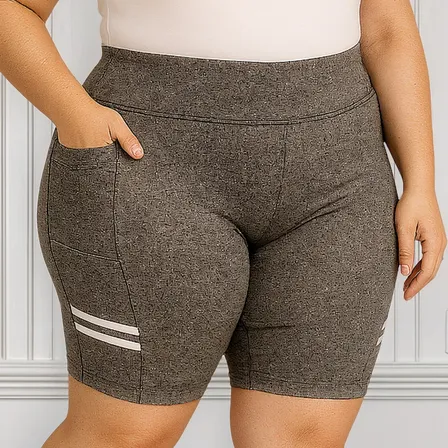 Bermuda Fitness Plus Size Short Academia Lycra Premium Top