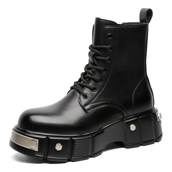 Botas Martin Homem Britânicas Plataforma Grossa Metal