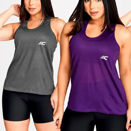 Kit 3 Camiseta Regata Academia Feminina Blusa Fitness Dryfit