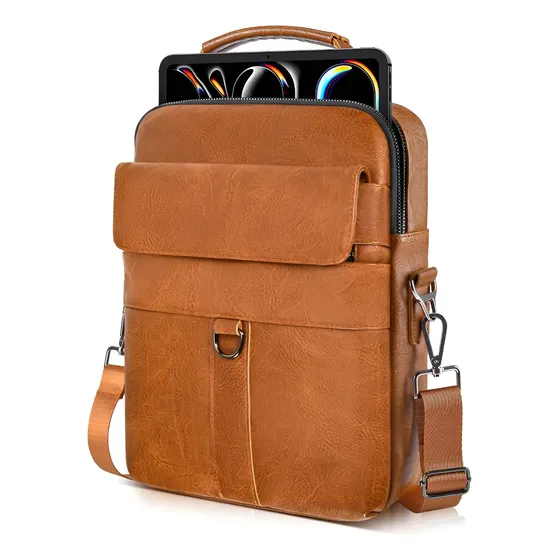 Capa Para Tablet Bolsa De Ombro De Couro Pu Para Laptop De 1
