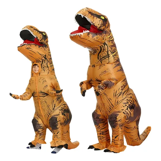 Fantasia Dinossauro T-rex Adulto Com Ventilador E Bateria