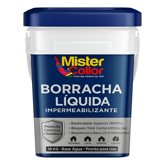 Impermeabilizante Borracha Líquida 18kg Externo E Interno