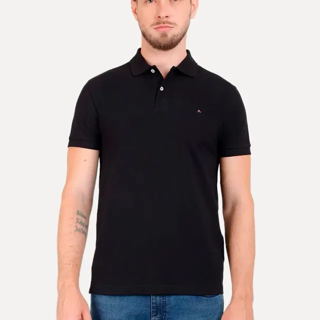 Polo Camiseta Aramis Basic Piquet Preta