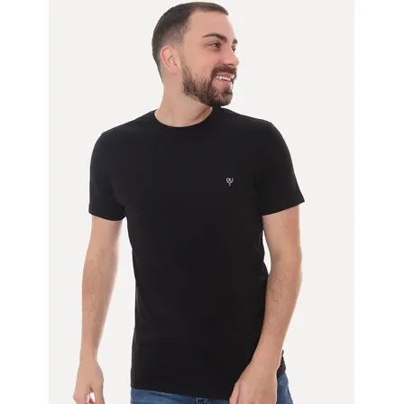 Camiseta Calvin Klein Jeans Light Omega Logo Preta Original