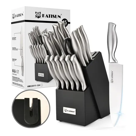Conjunto De Facas Cozinha 15pçs Profissional Para Chef