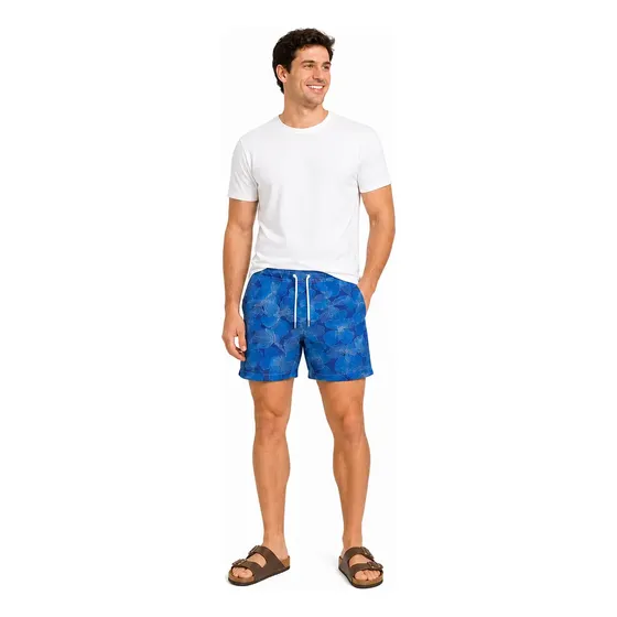 Short Bermuda Tactel Estampado Leve Confortável Dia A Dia