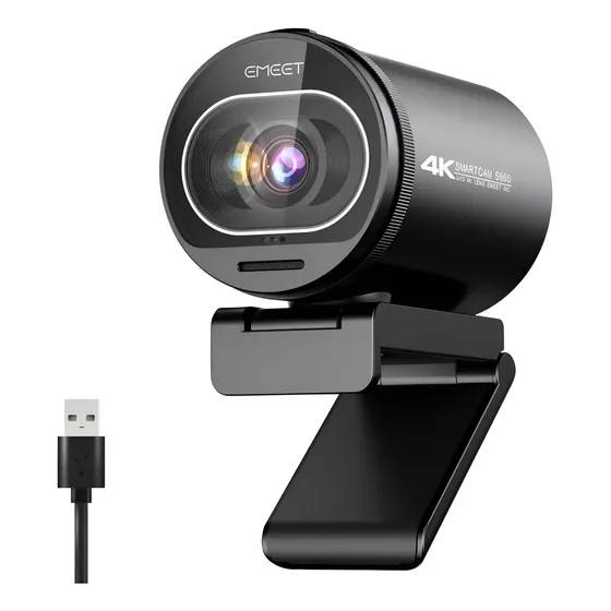 Webcam 4k Uhd 8mp Tof Autofocus 1080p 60fps E 2 Microfones