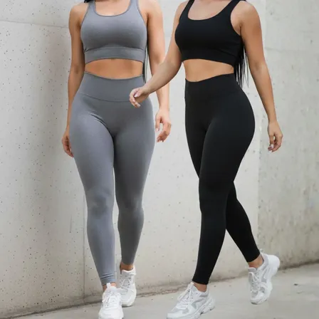 Kit 2 Conjuntos Calça Legging E Top Roupas Para Academia