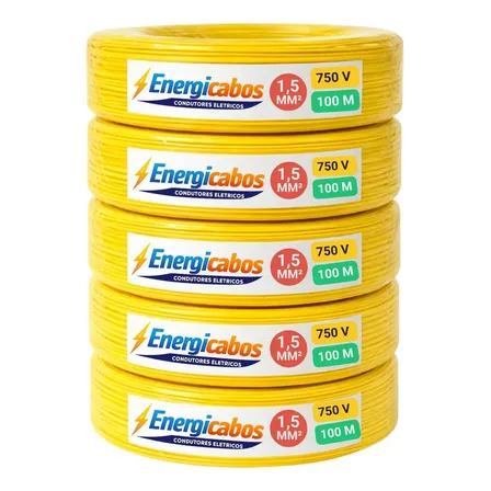 Cabo Flexível 1,5mm Rolo 100 Metros Unipolar 750v