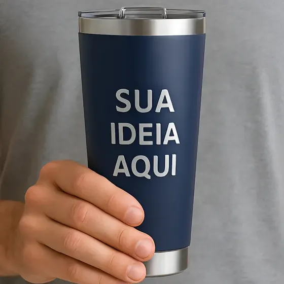Brinde Empresa 10 Copos Cerveja Térmicos Inox Personalizados