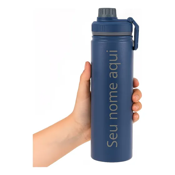 Garrafa Térmica Inox Personalizada Seu Nome Ou Logo A Laser