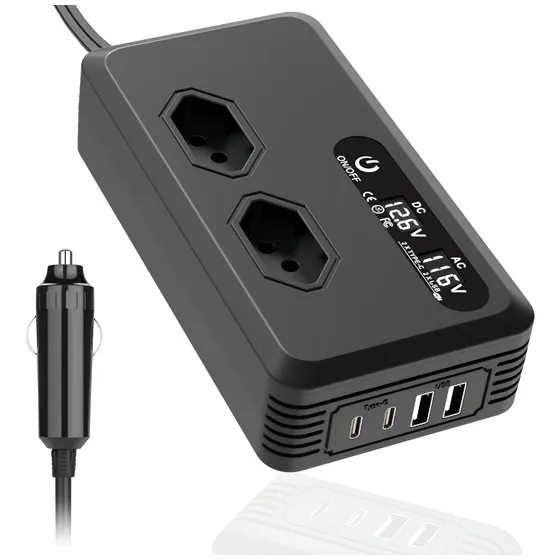 Inversor Carro 12v Acendedor P/ Tomada 110v Conversor