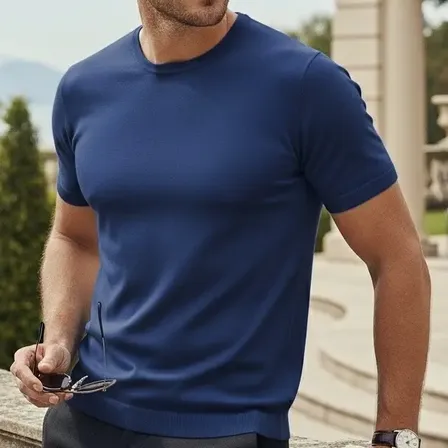 Camiseta Básica Masculina 100% Algodão Lisa