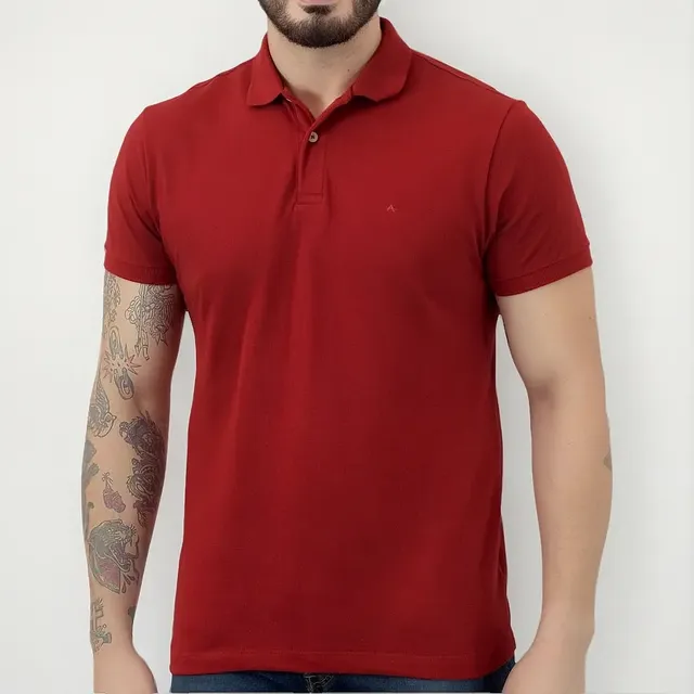 Polo Aramis Masculina Piquet Basic Mono Vermelha