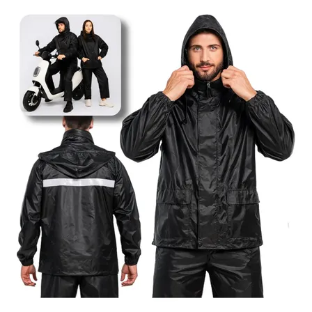 Kit Capa Chuva Moto Impermeável Motoqueiro Motoboy Ciclista