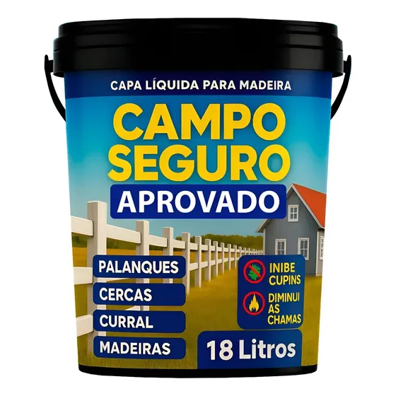 Campo Seguro Tinta Protetora Para Palanque, Curral E Madeira
