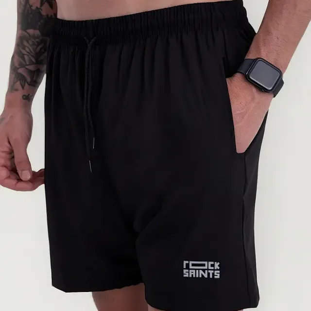 Bermuda Elastic Academia Masculina Rock Saints