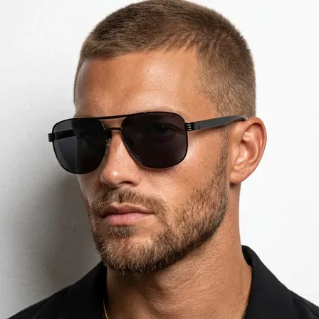 Oculos De Sol Quadrado Aviador Premium Original Classico