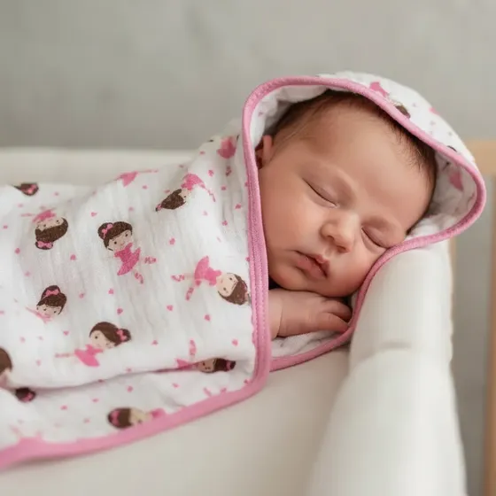 Toalha Bebê Banho Soft Capuz 3 Camadas Fralda Algodão