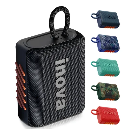 Inova Caixa De Som Mini Bluetooth Tws Grave Potent Com Radio