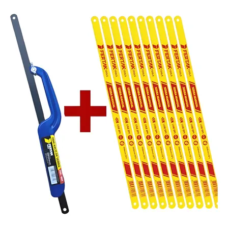 Kit Mini Arco De Serra Com Lâminas Extras 300mm Fertak