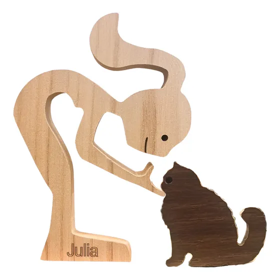 Escultura Em Mdf Gato - Presente De Aniversário