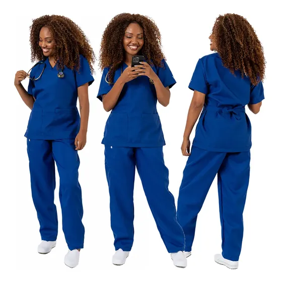 Conjunto Pijama Scrubs Uniforme Básico Simples Confortável
