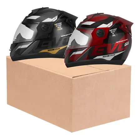 Kit 2 Capacetes Pro Tork Evolution G8 Evo Esportivo Fechado