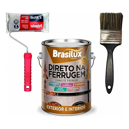 Tinta Esmalte Direto Na Ferrugem Resistente 3,6l Brasilux Co