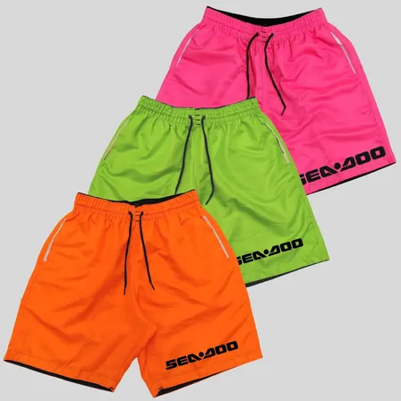 Kit 3 Bermudas De Praia Masculino P/ Andar Jet Sky Lançament