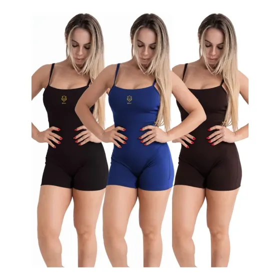 Kit3 Macaquinho Virginia Academia Zero Transparência Fitness