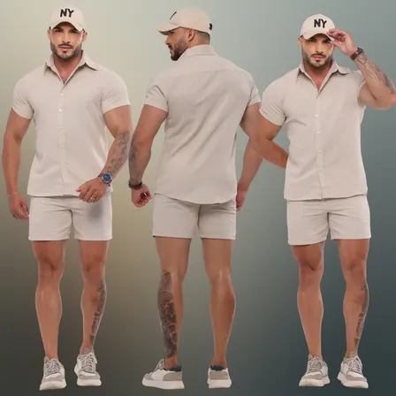 Conjunto Linho Masculino Social Casual Confortável Verão