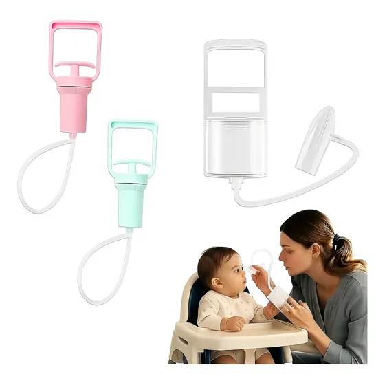 Aspirador Nasal Transparente Sucção Para Nariz Entupido Bebe