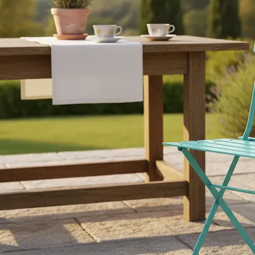 Assento Para Decoração De Jardim Em Aço Dobrável 80x41cm