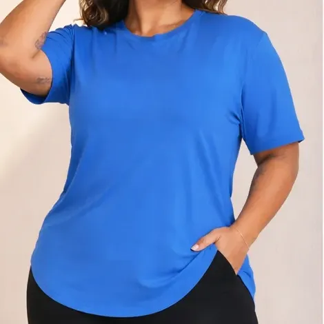 Kit Blusas Plus Size Academia Camiseta Feminina Confortável