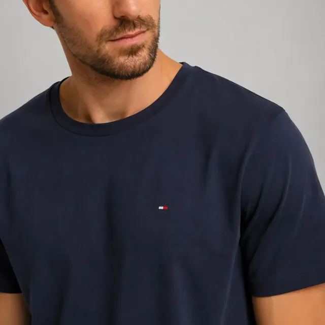 Camiseta Tommy Hilfiger Masculina Azul Marinho Algodão