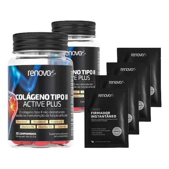 Kit 2x Colágeno Tipo 2 Renova Be Vitamina B12 B6 B1 Vit C E