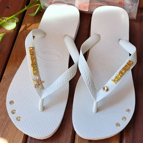 Havaianas Original Personalizada A Mão Com Pin Estrela