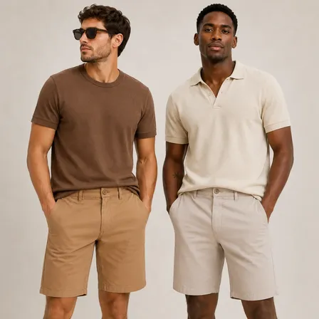 Kit 2 Bermudas Masculinas Sarja Chino Bolso Faca Hering