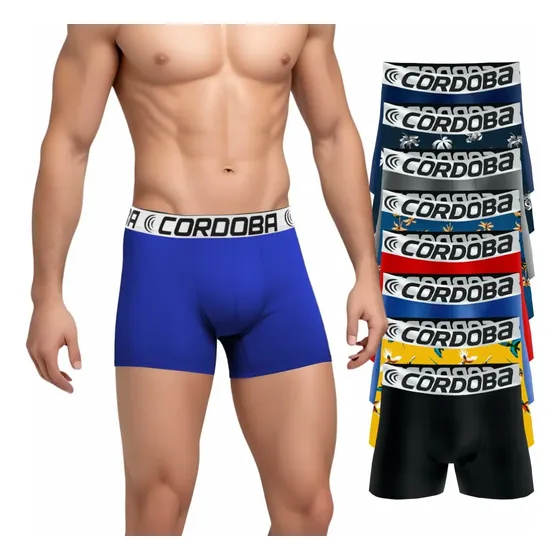 Kit 4 Cuecas Masculinas Boxer Microfibra Cordoba Sortido