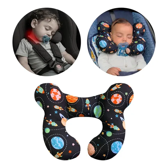 Almofadinha De Pescoço Bebe Conforto Fofinha Apoio De Cabeça