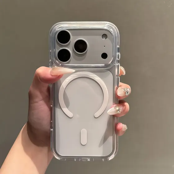 Capa Magnética Transparente Para Celular iPhone 17 Pro / Max