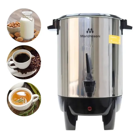 Cafeteira Elétrica Automática Industrial Em Inox 2 Litros