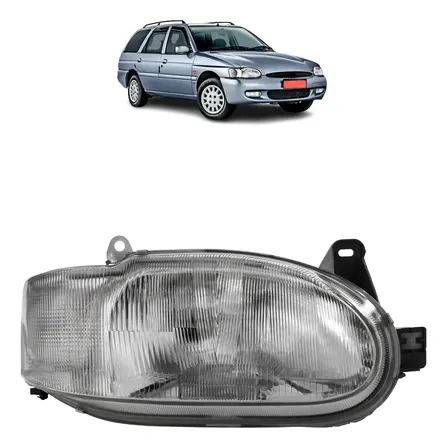 Farol Escort 1997 A 2002 Zetec Sw Carcaça Cinza