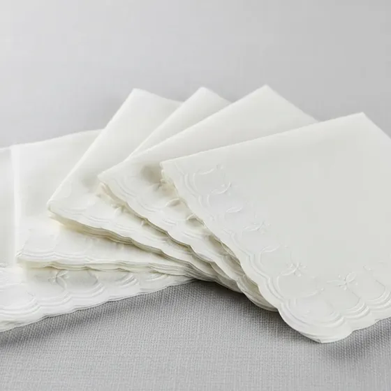 Guardanapos De Papel Sofisticados 20x20cm Coquetel Em Branco
