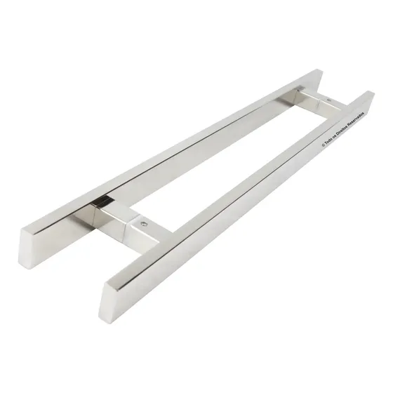 Puxador Inox 1 Metro Porta De Madeira Vidro Pivotante Duplo
