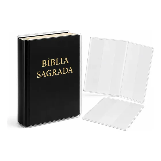 2 Capas Transparente Protetora De Bíblia / Todos Os Tamanhos