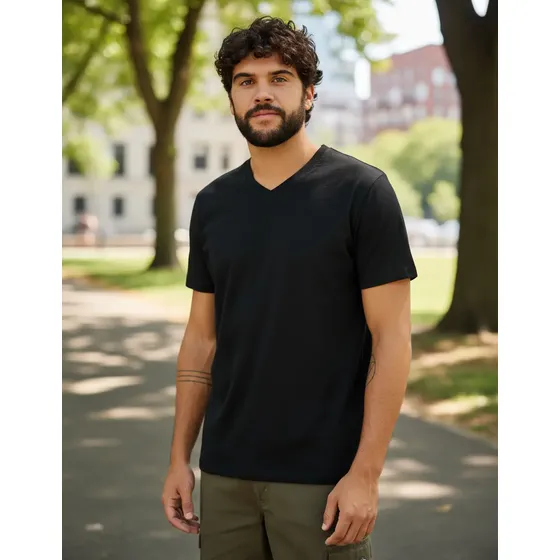 Camiseta Hering Gola V - Manga Curta - Masculina