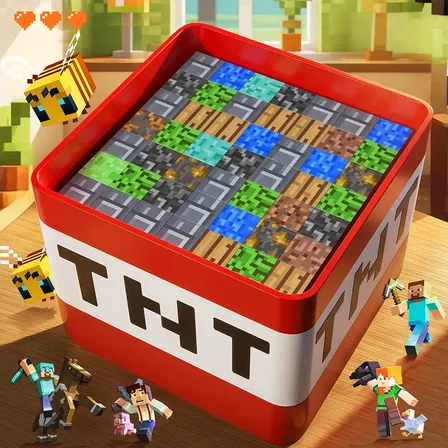 222 Peças Blocos Magnéticos Minecraft - Caixa Tnt